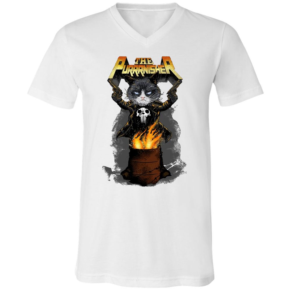 Unisex V-Neck T-Shirt - SGZE85XV - White - 5