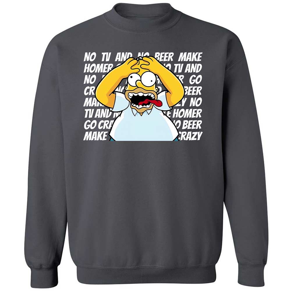 No TV and No Beer Make Homer Go Crazy - Charcoal - 6