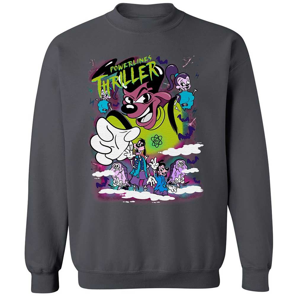 Vintage Pop Cartoon Horror Mashup - Charcoal - 6