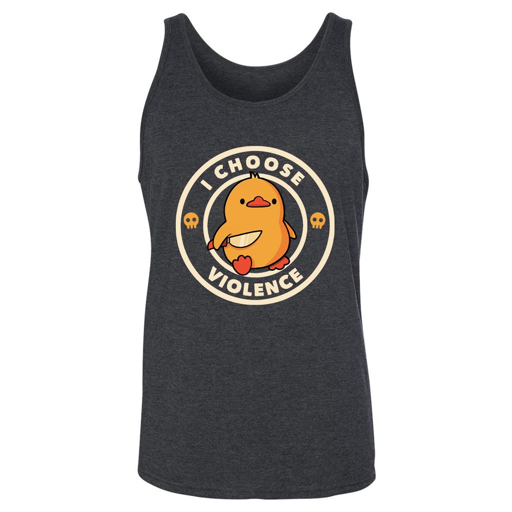 Unisex Jersey Tank - 4E5MSAJW - Dark Grey Heather - 6