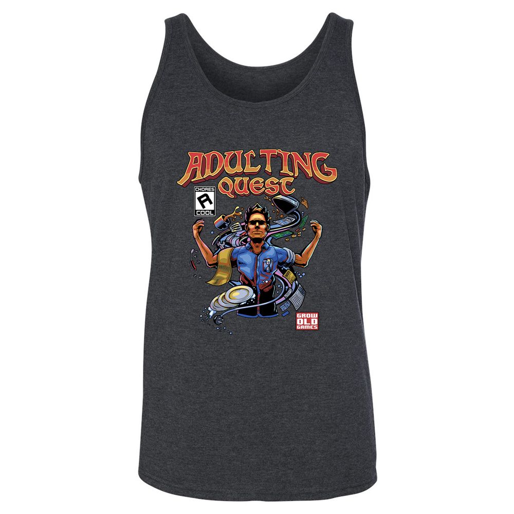 Unisex Jersey Tank - VUGLAHGK - Dark Grey Heather - 6