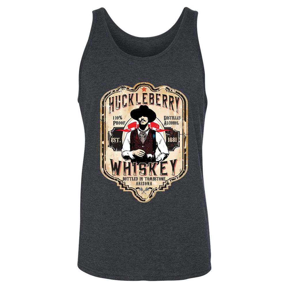 Huckleberry Whiskey Label - Dark Grey Heather - 6