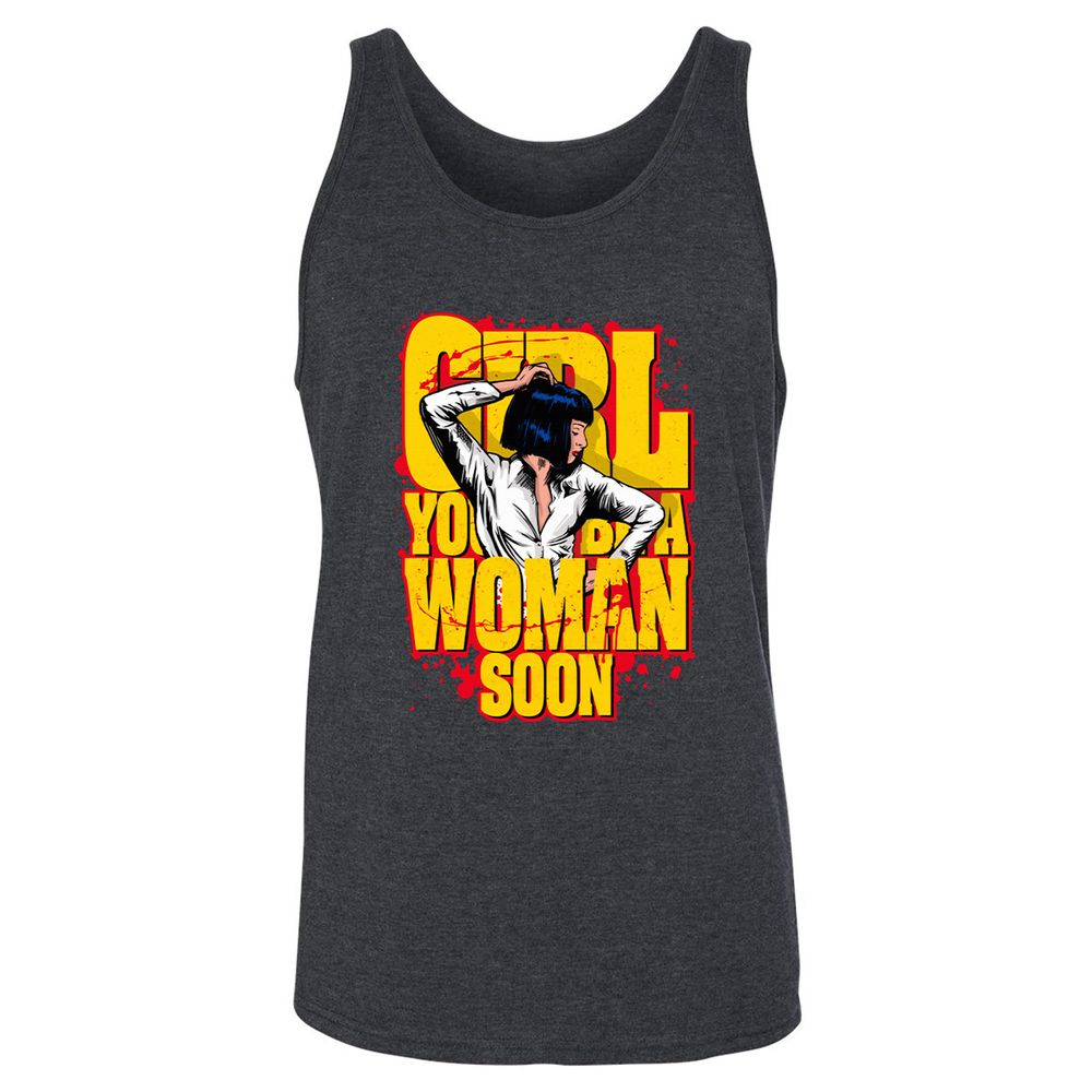 Unisex Jersey Tank - 1QWDC2AA - Dark Grey Heather - 6