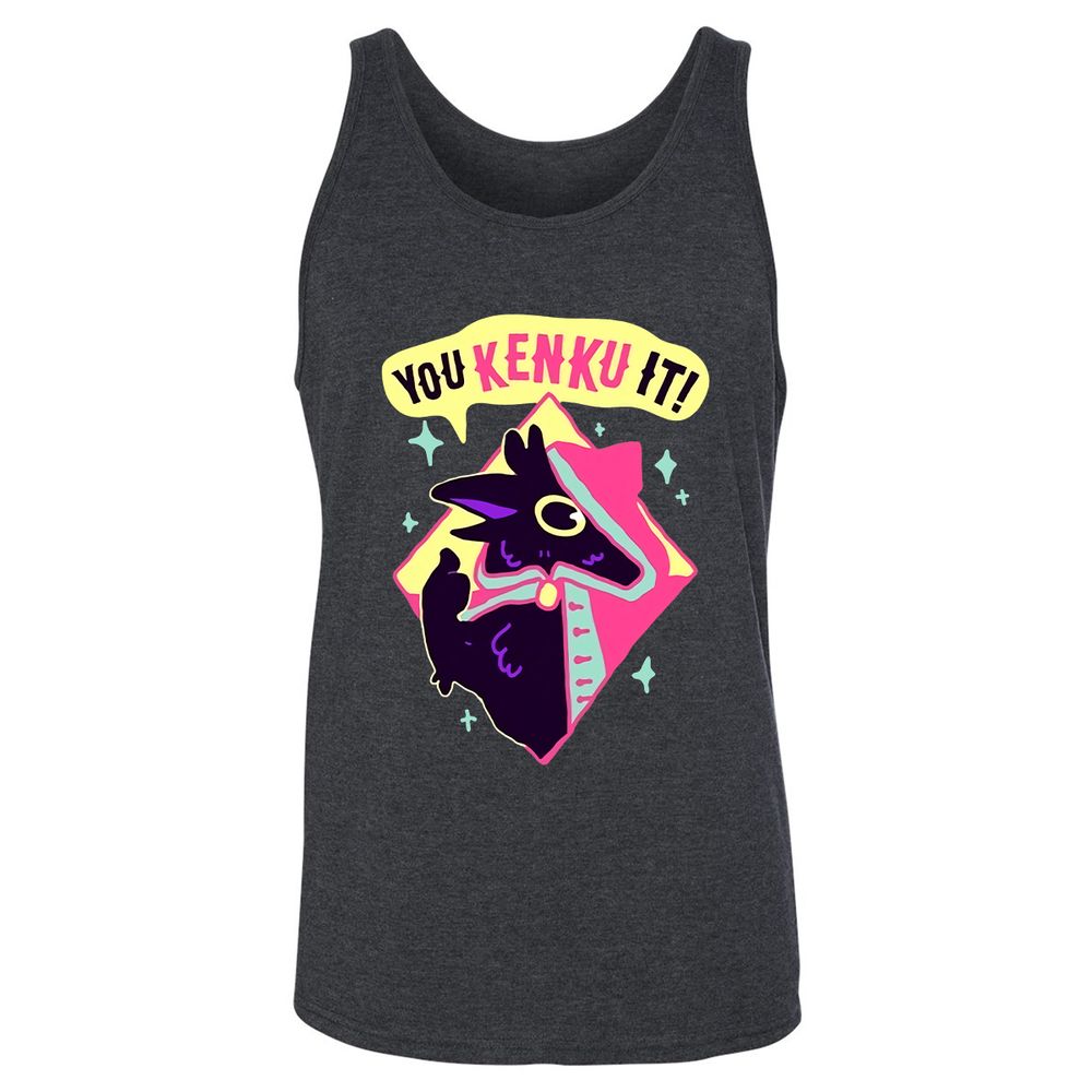 Unisex Jersey Tank - TLHKCDQC - Dark Grey Heather - 6