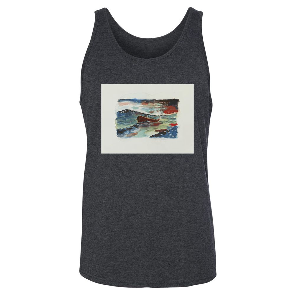Unisex Jersey Tank - RV9UAHXJ - Dark Grey Heather - 6