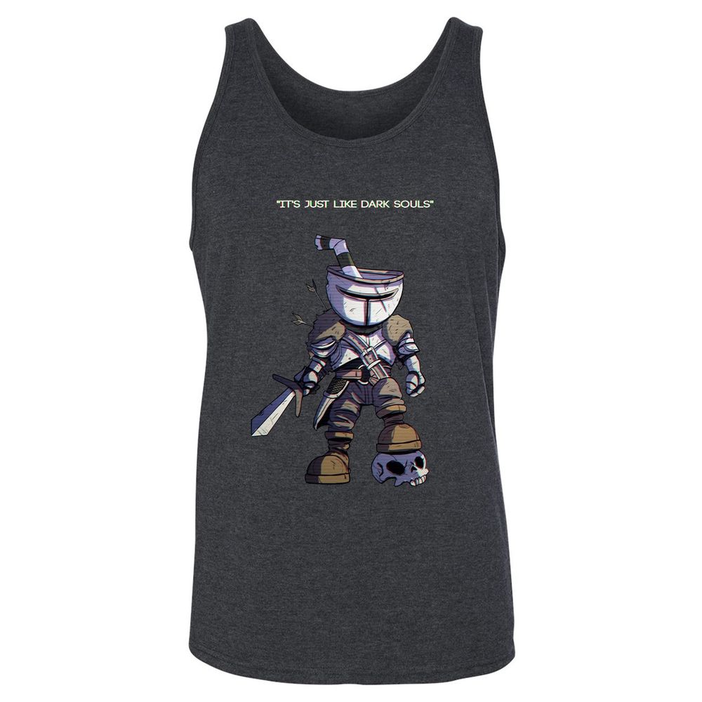 Unisex Jersey Tank - 4DRAGRXK - Dark Grey Heather - 6