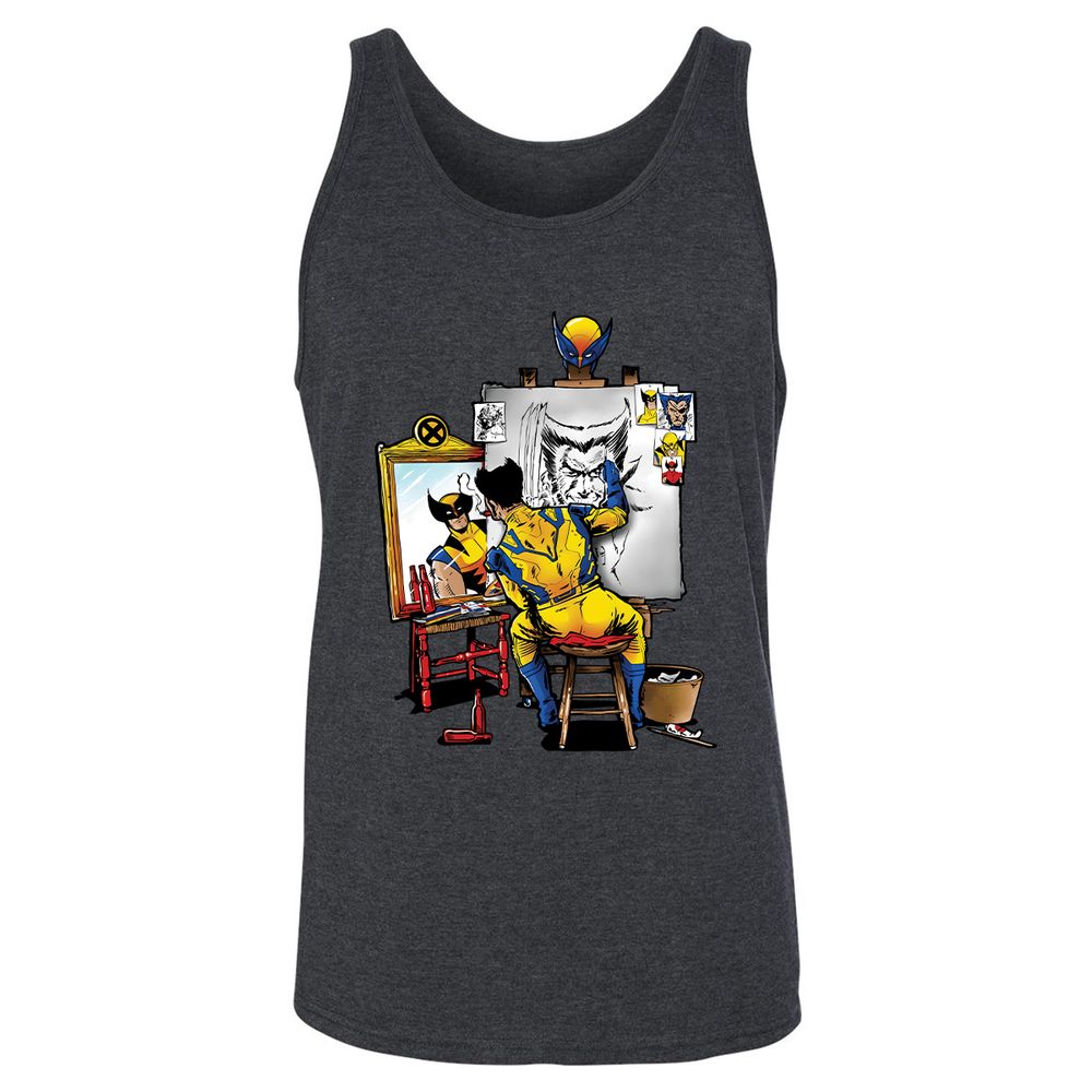 Unisex Jersey Tank - WDYBLAJN - Dark Grey Heather - 6