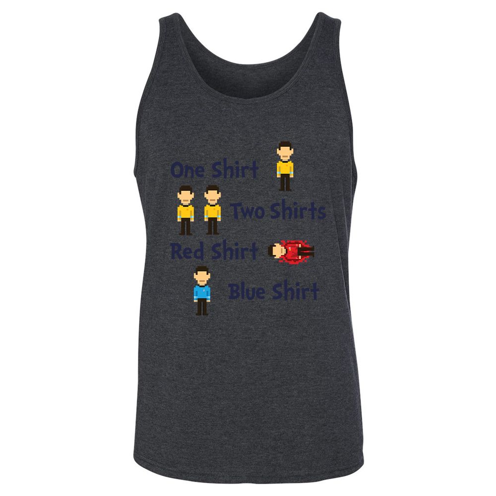 Red Shirt, Blue Shirt - Dark Grey Heather - 6