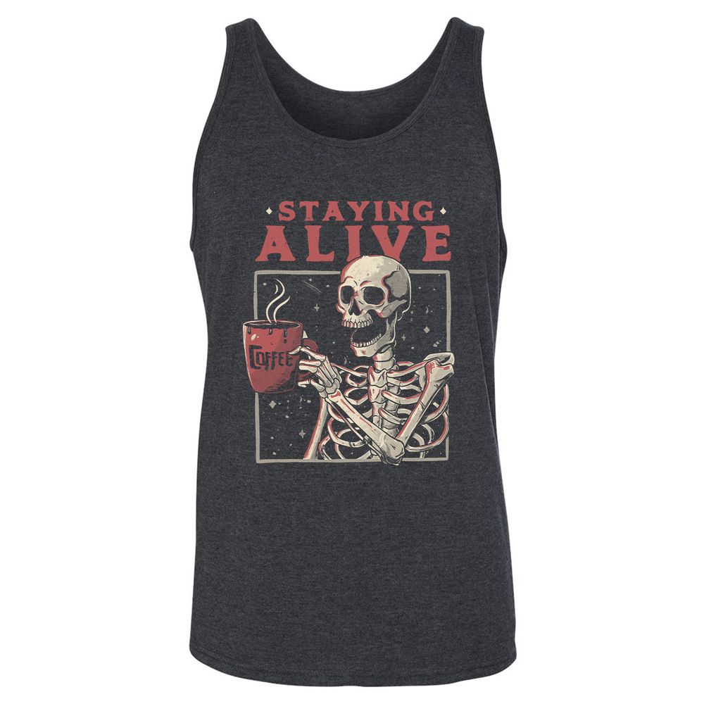 Unisex Jersey Tank - 6GQYN66S - Dark Grey Heather - 6