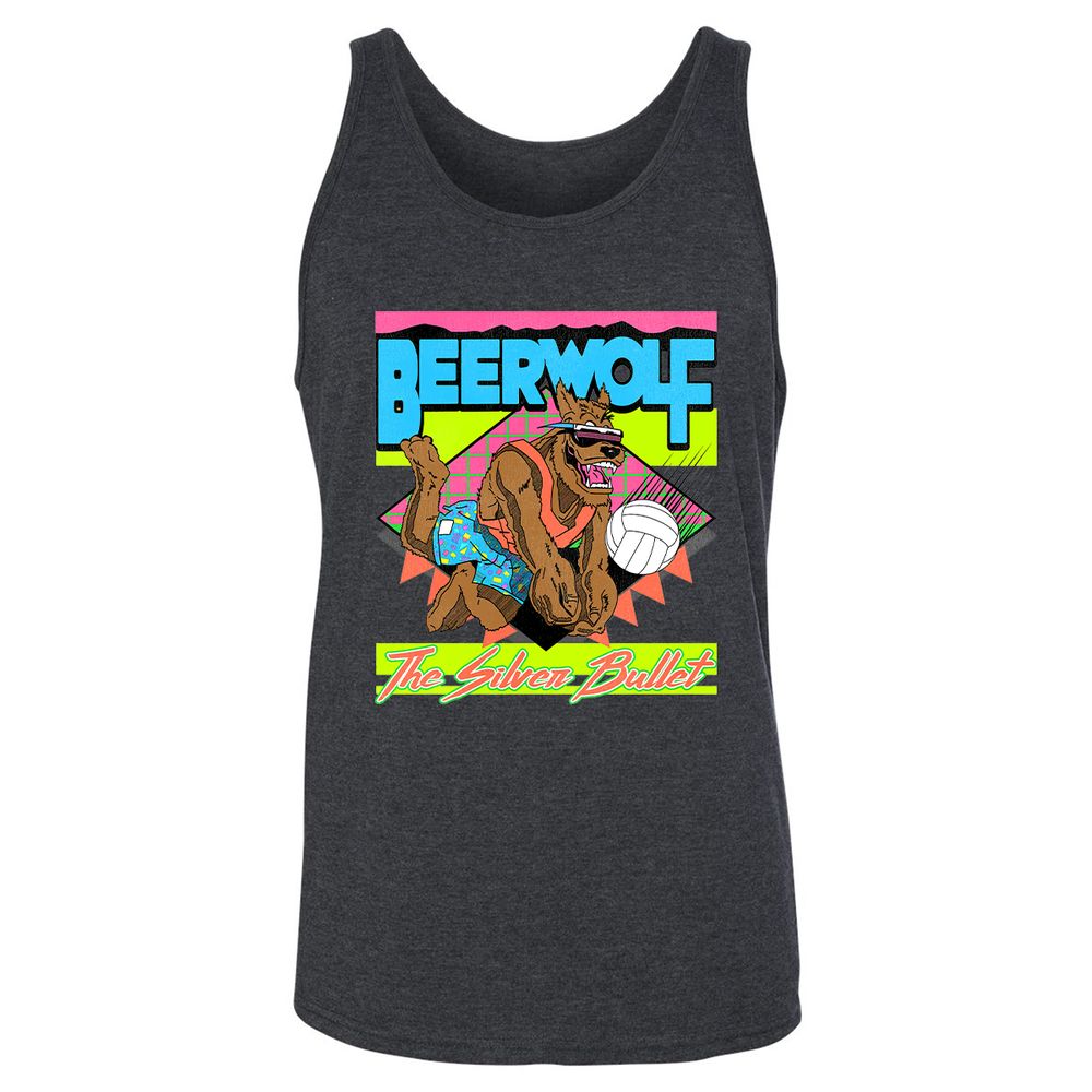 Retro Beach Wolf - Dark Grey Heather - 6
