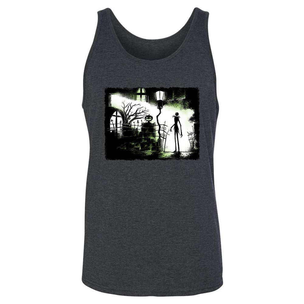 Unisex Jersey Tank - Black - Dark Grey Heather - 6