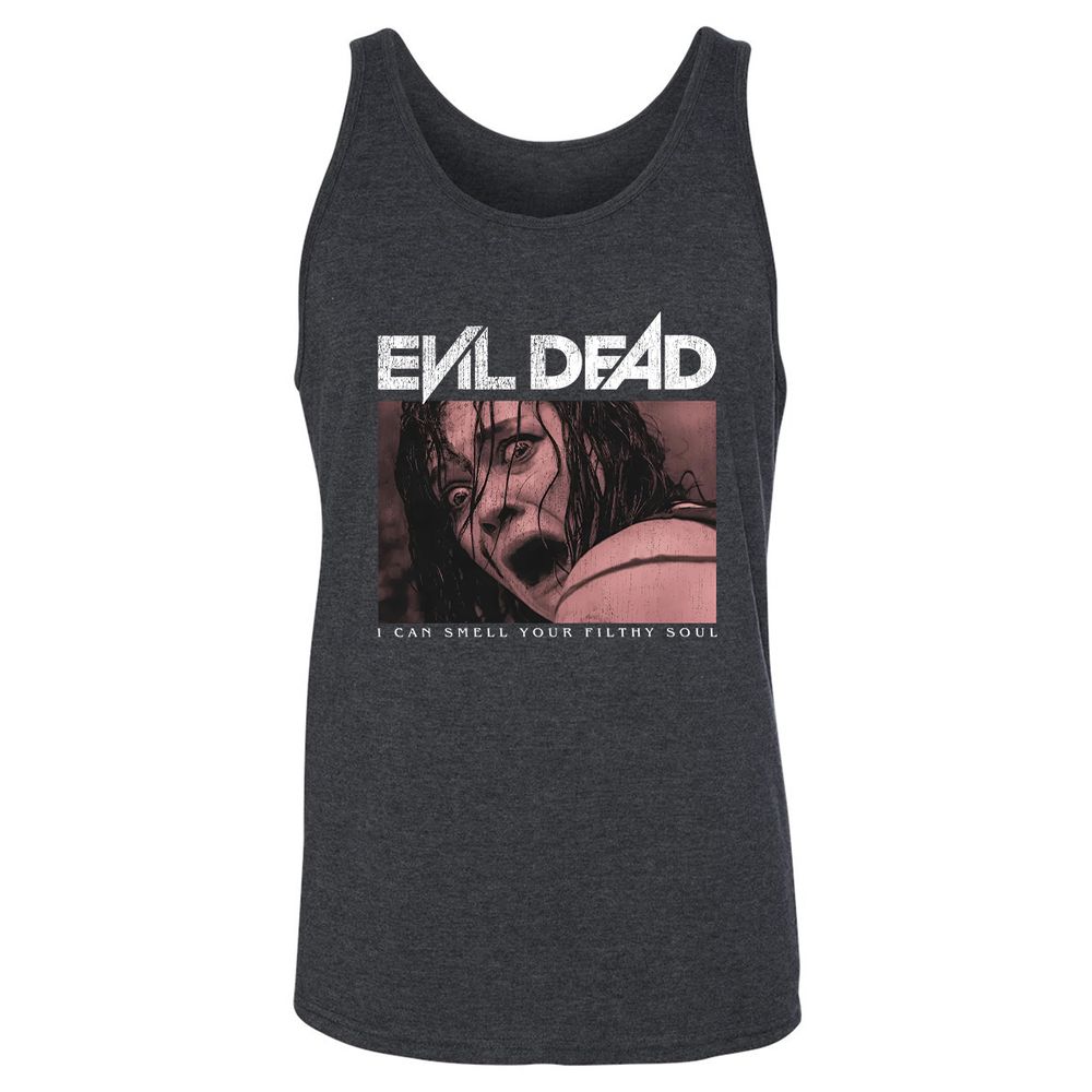 Unisex Jersey Tank - Black - Dark Grey Heather - 6