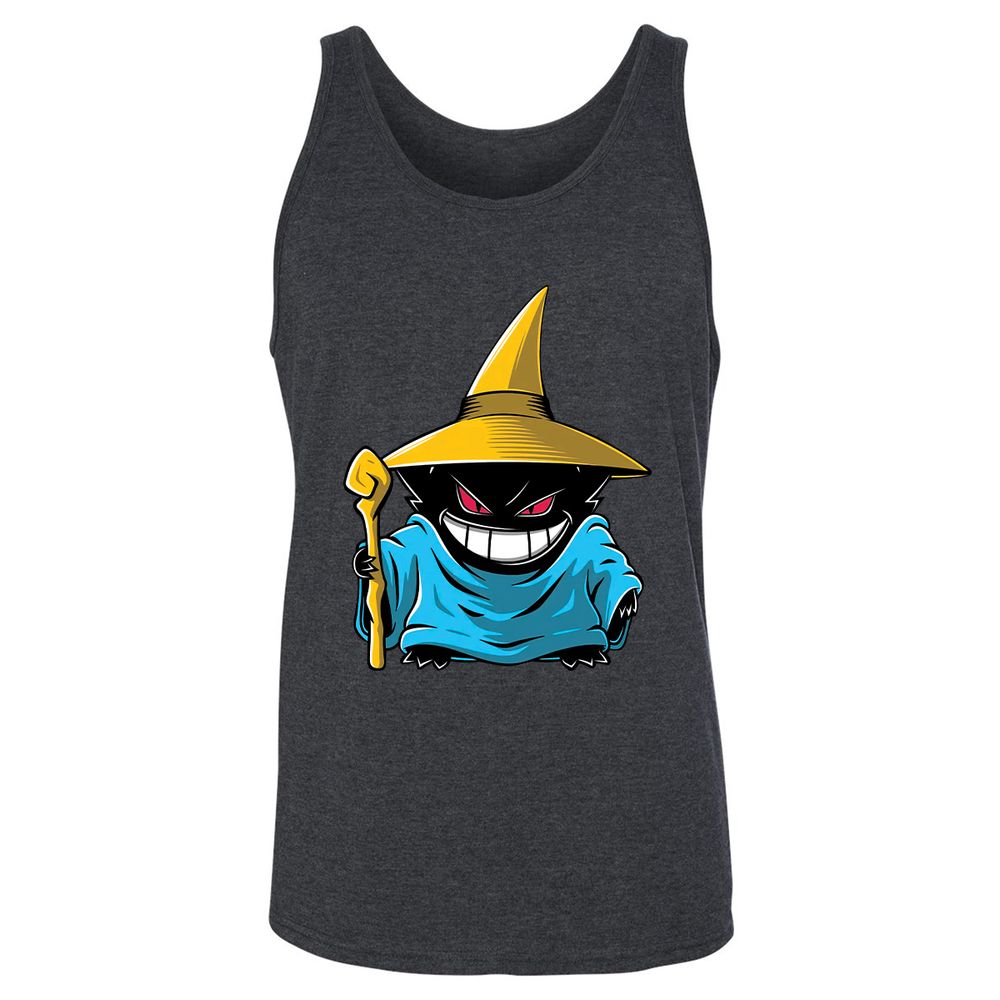 Unisex Jersey Tank - Black - Dark Grey Heather - 6