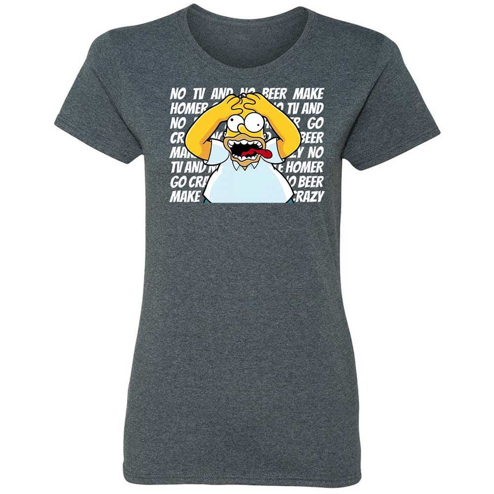 No TV and No Beer Make Homer Go Crazy - Dark Heather - 6