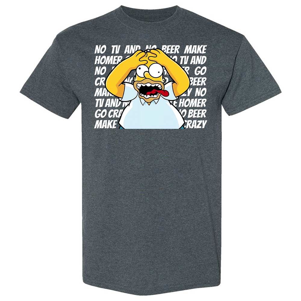 No TV and No Beer Make Homer Go Crazy - Dark Heather - 6