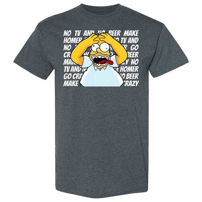 No TV and No Beer Make Homer Go Crazy - Dark Heather - 6
