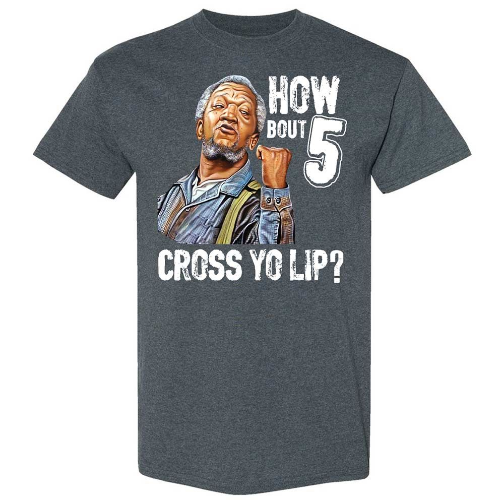 How bout 5 cross yo lip - Dark Heather - 6