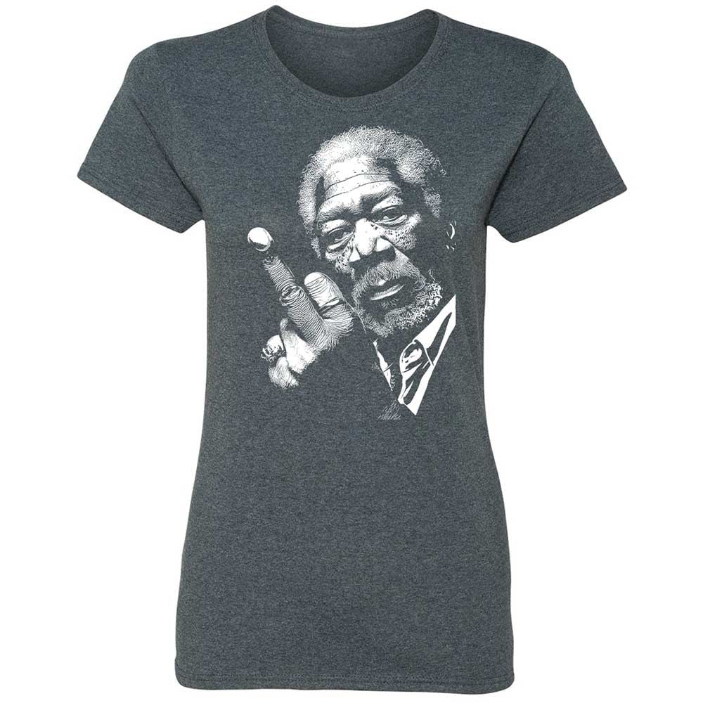 Morgan Freeman middle finger - Dark Heather - 6