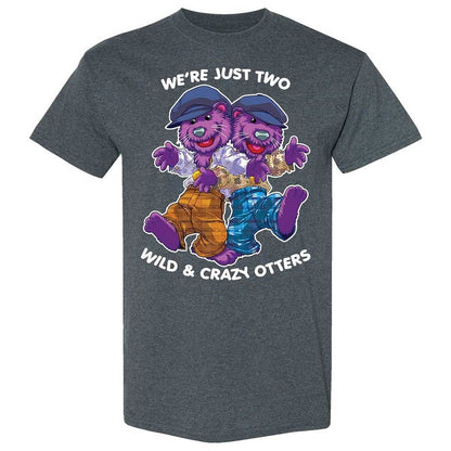 Two wild & crazy otters - Dark Heather - 6