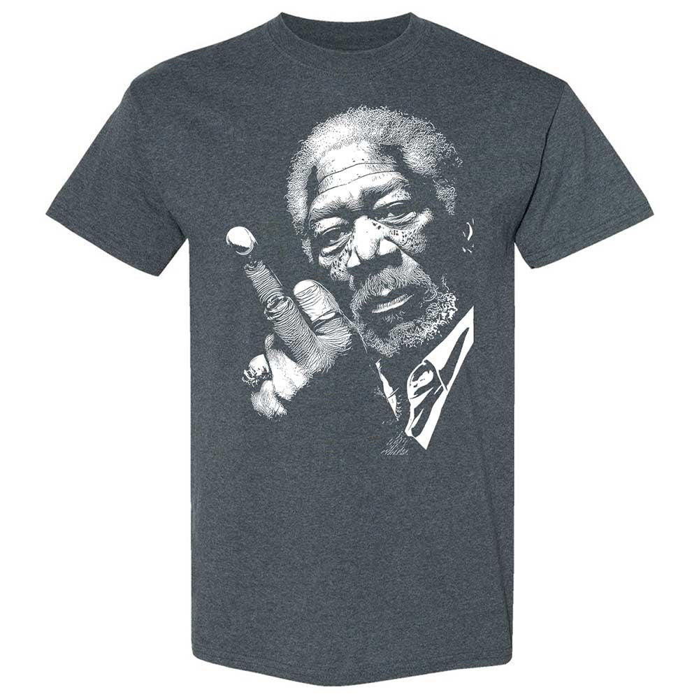 Morgan Freeman middle finger - Dark Heather - 6