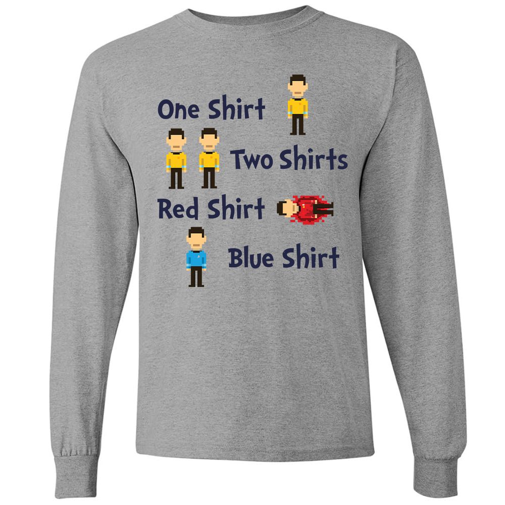 Red Shirt, Blue Shirt - Graphite Heather - 6