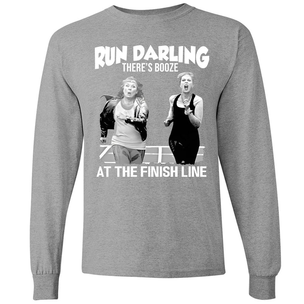Run Darling Long Sleeve T-Shirt - Graphite Heather - 6