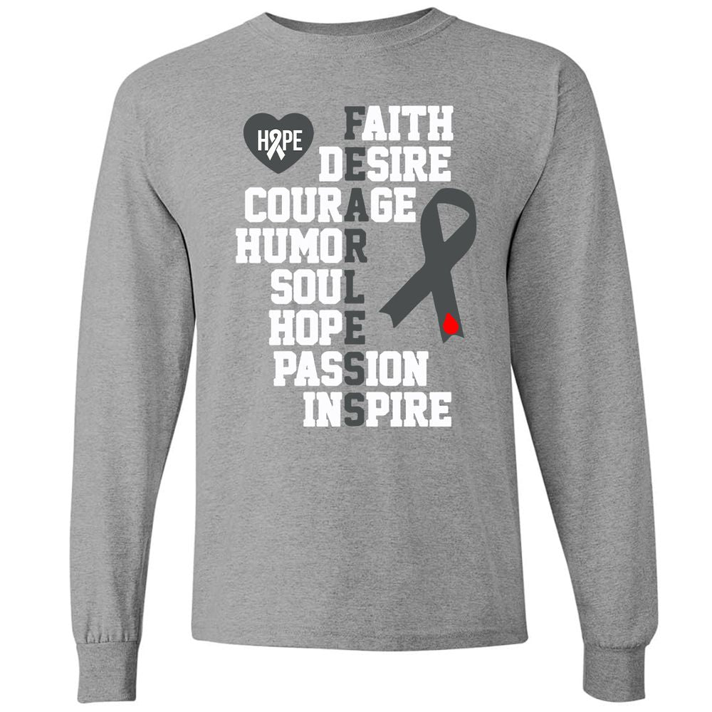Long Sleeve T-Shirt - YZALFBHP - Graphite Heather - 6