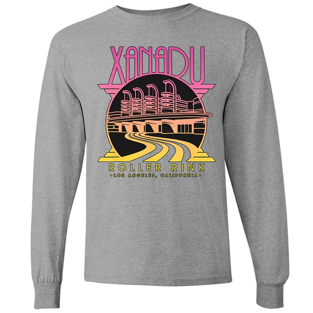 Olivia Newton-John Xanadu Roller Rink Pink Yellow Fade - Graphite Heather - 6