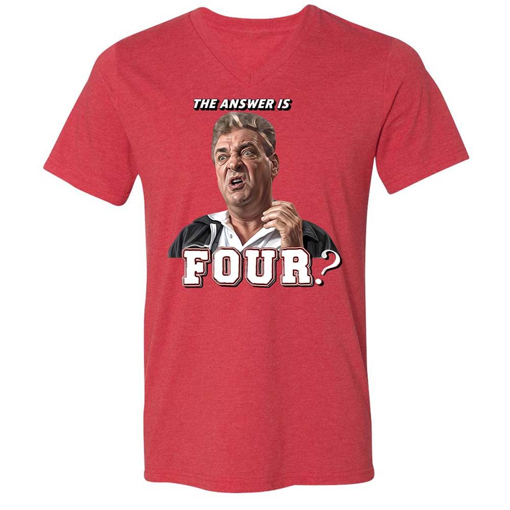 Unisex V-Neck T-Shirt - LY8AJXYW - Heather Red - 6