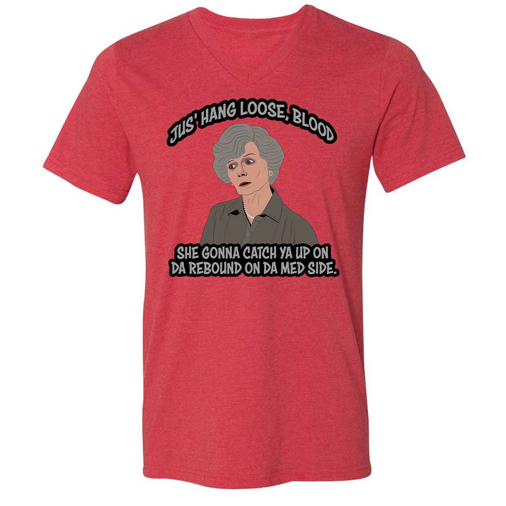 Unisex V-Neck T-Shirt - WQ8A7ZQK - Heather Red - 6