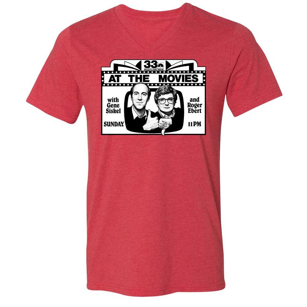 Unisex V-Neck T-Shirt - TPS6R4CH - Heather Red - 6