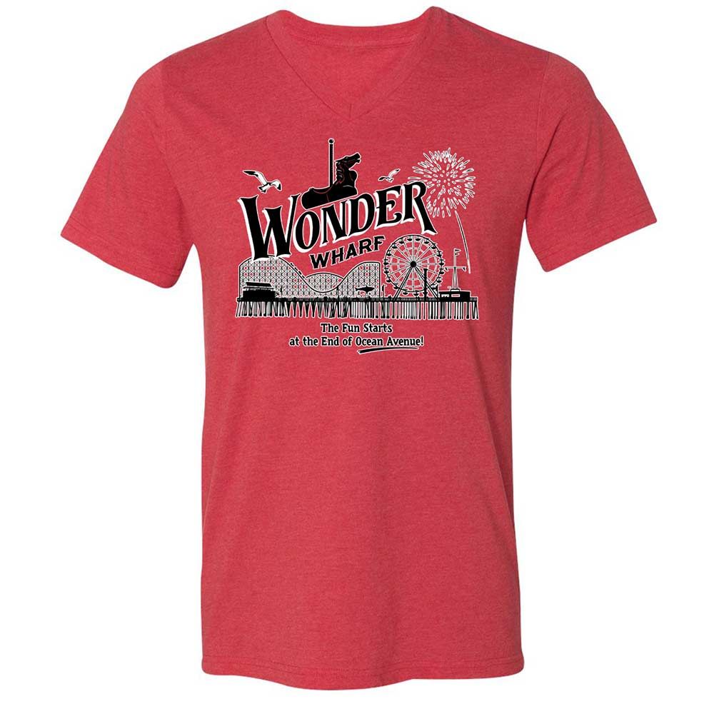 Unisex V-Neck T-Shirt - 9GY81CP5 - Heather Red - 6