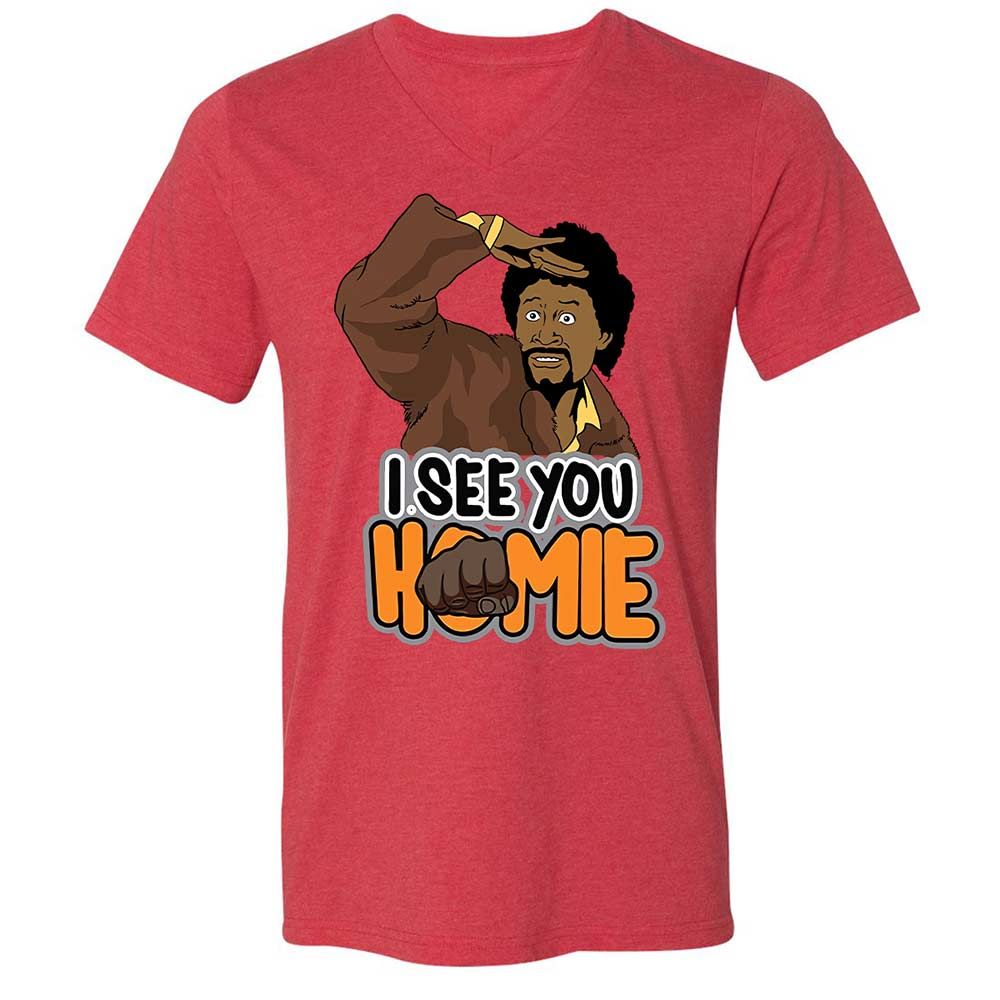 Unisex V-Neck T-Shirt - BWAZ964J - Heather Red - 6