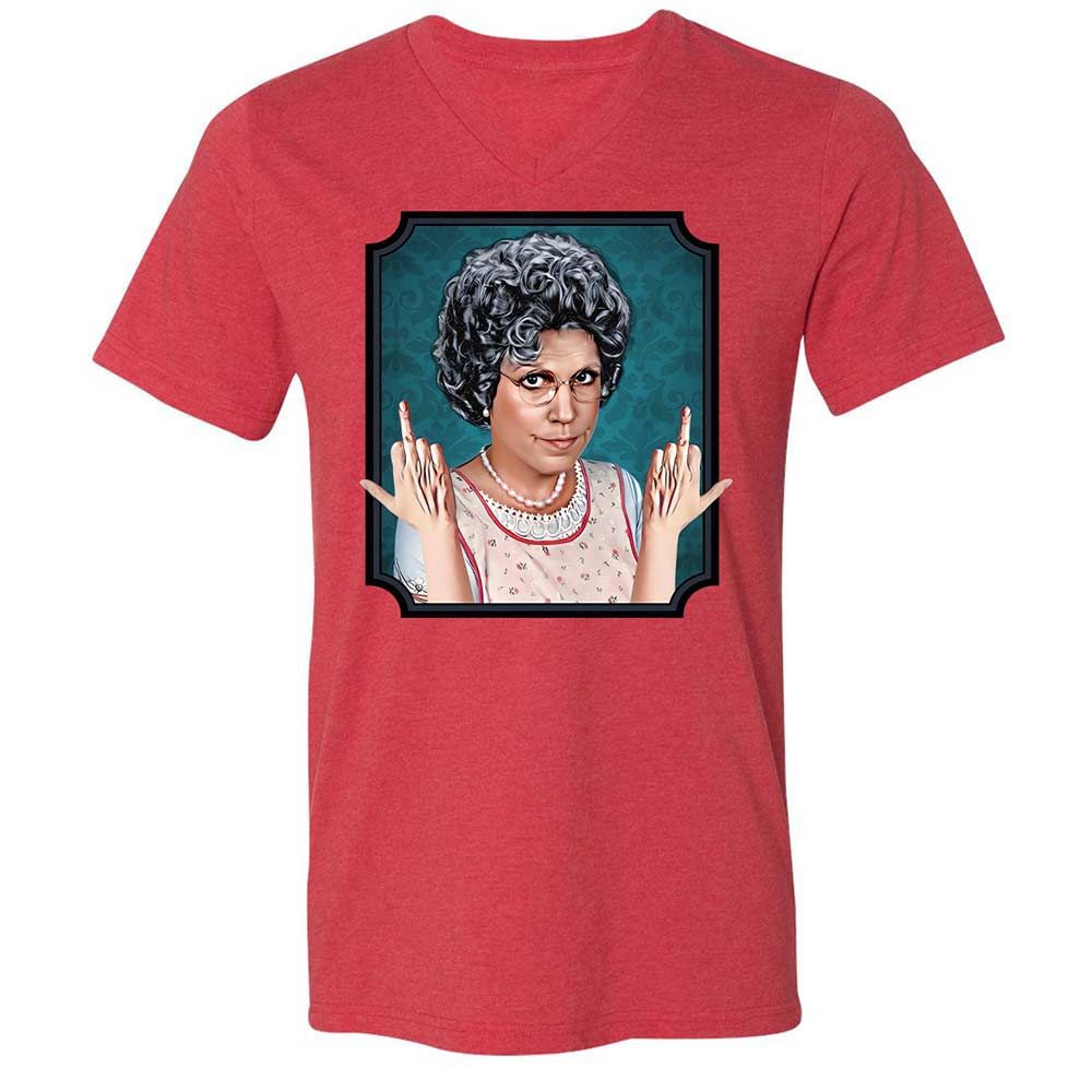 Unisex V-Neck T-Shirt - 16XTM261 - Heather Red - 6