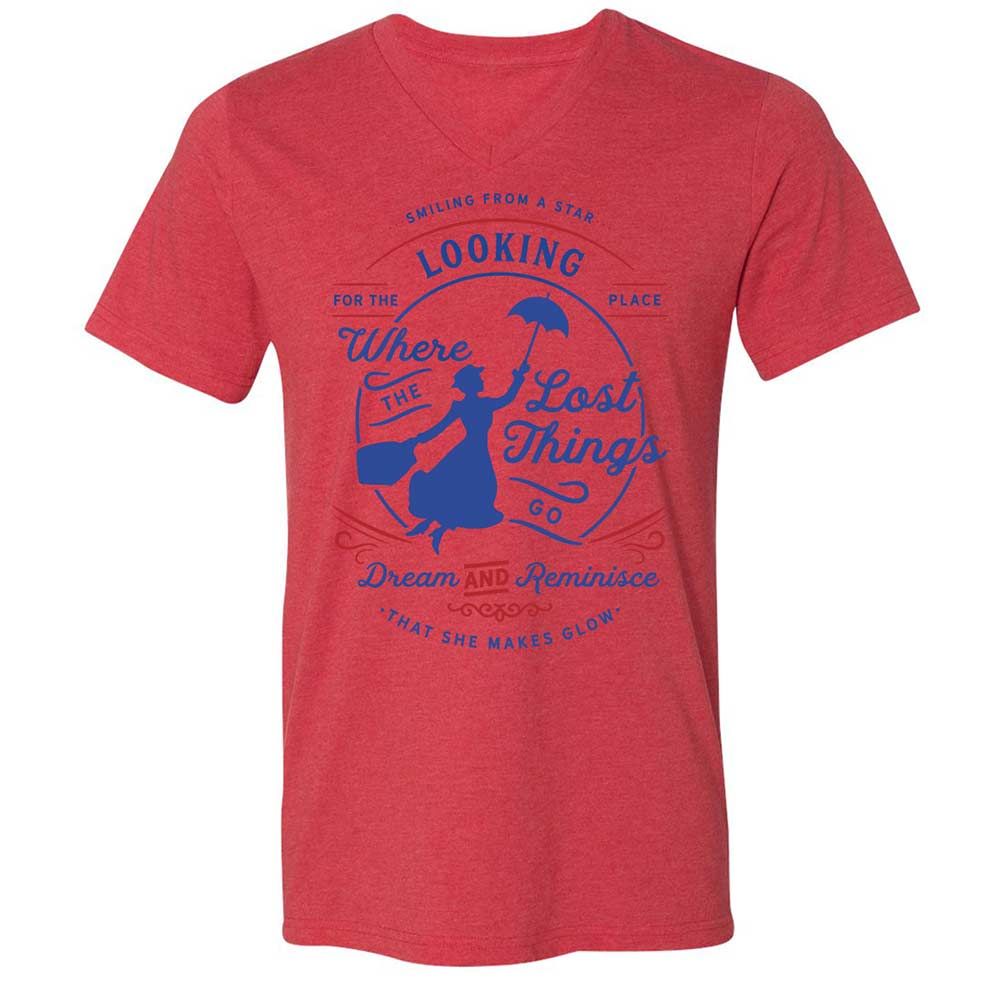 Unisex V-Neck T-Shirt - JJDKJW57 - Heather Red - 6