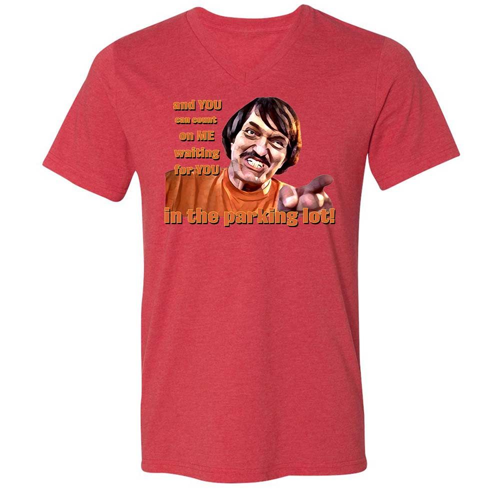 Unisex V-Neck T-Shirt - LZ1FNZML - Heather Red - 6