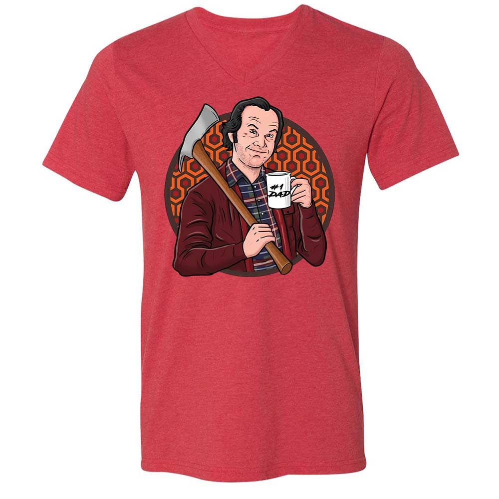 Unisex V-Neck T-Shirt - 2KUF5HJ1 - Heather Red - 6