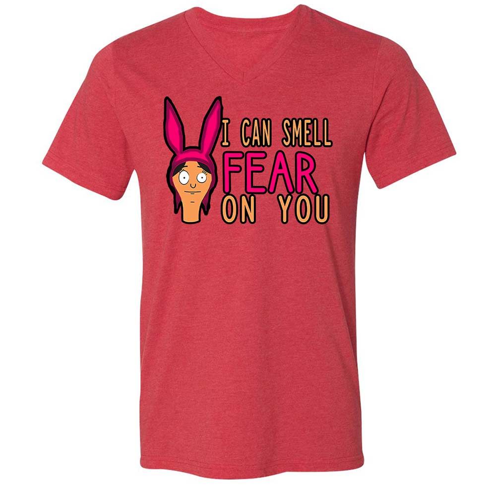 Unisex V-Neck T-Shirt - 14VSJB8Q - Heather Red - 6