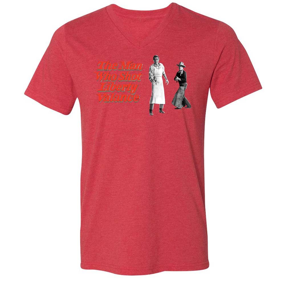 Unisex V-Neck T-Shirt - ZPTVDD4X - Heather Red - 6