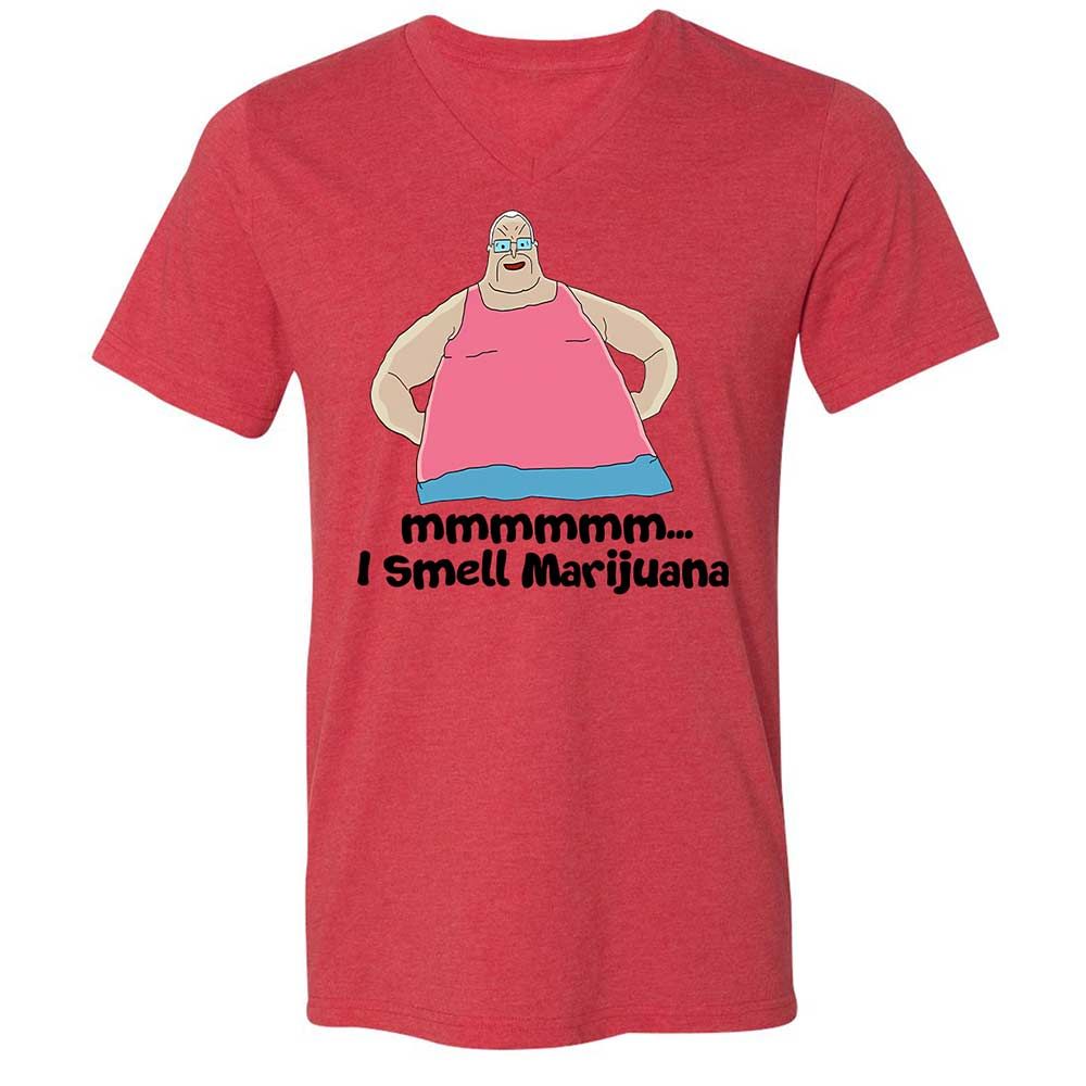 Unisex V-Neck T-Shirt - D3FQMEXJ - Heather Red - 6