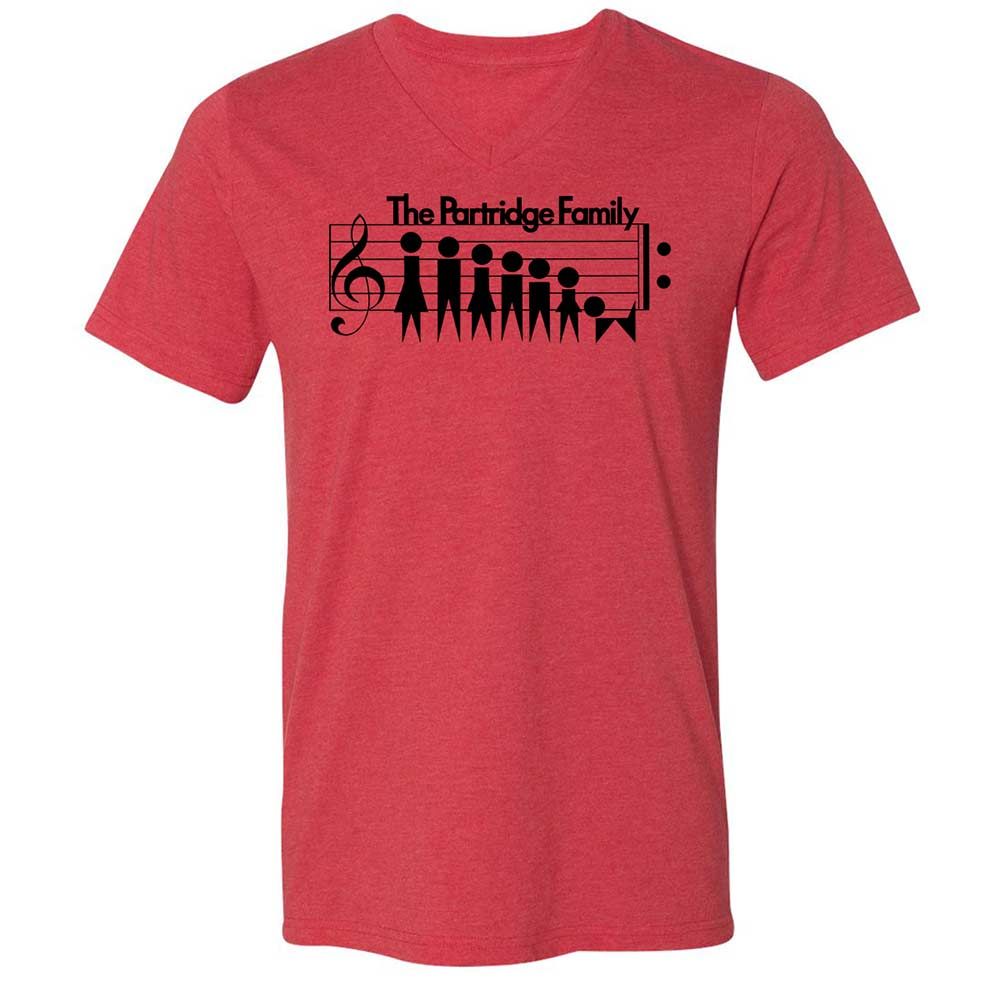 Unisex V-Neck T-Shirt - H9YLNGF9 - Heather Red - 6