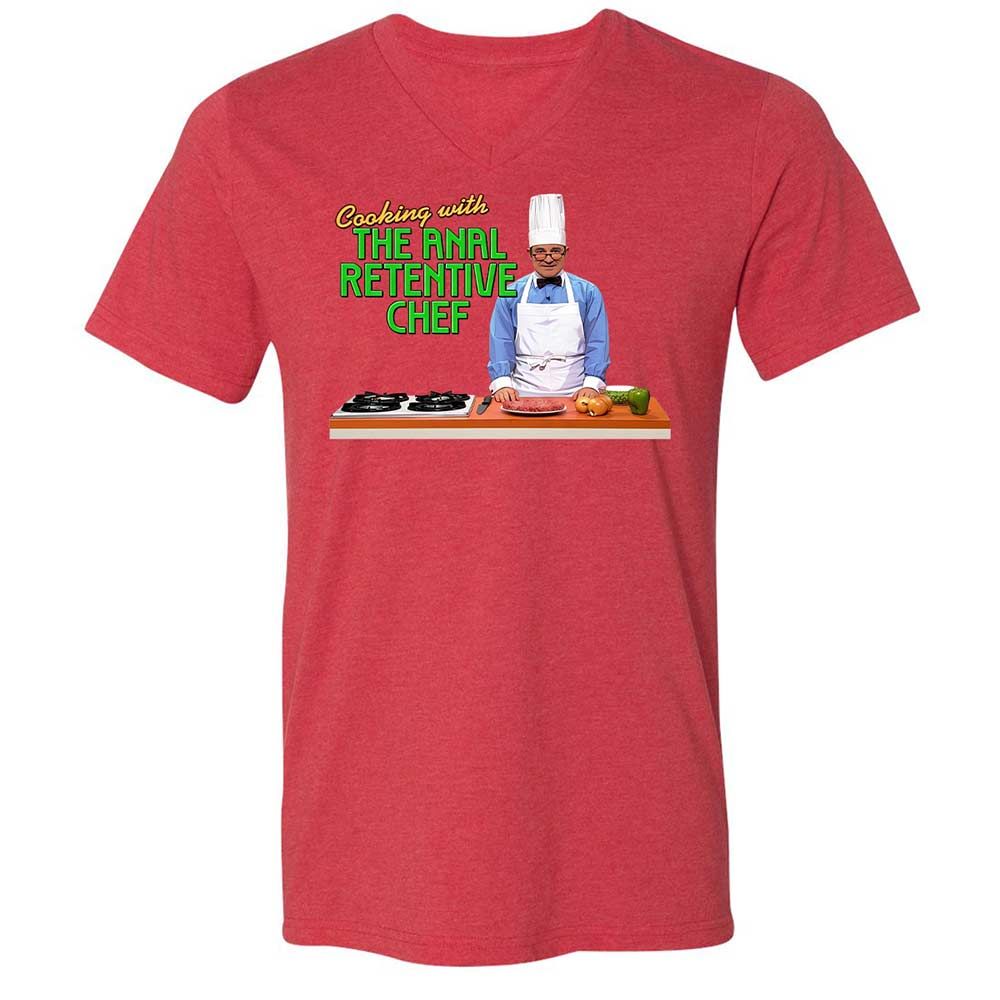 Unisex V-Neck T-Shirt - M6QQ6ZHC - Heather Red - 6