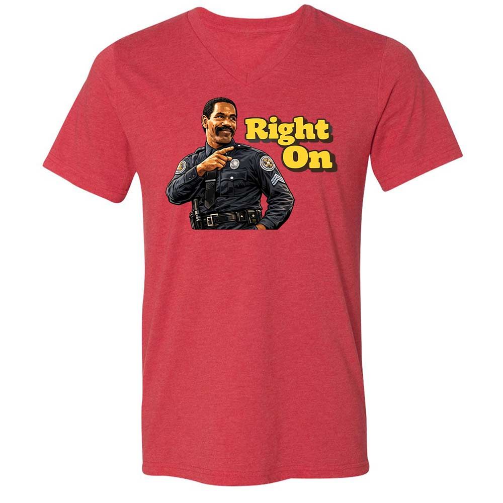 Unisex V-Neck T-Shirt - HTFWHYVP - Heather Red - 6