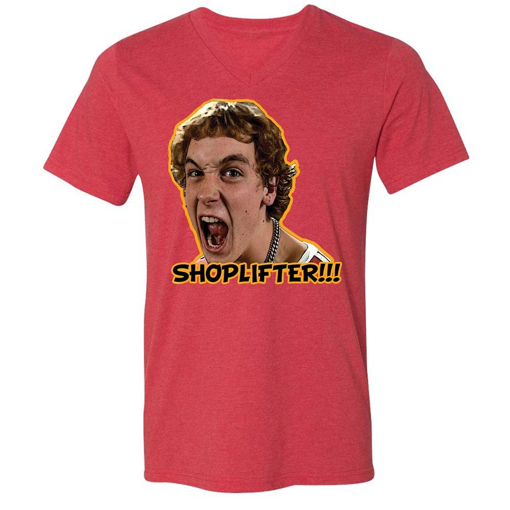 Unisex V-Neck T-Shirt - 6ELZL3UU - Heather Red - 6