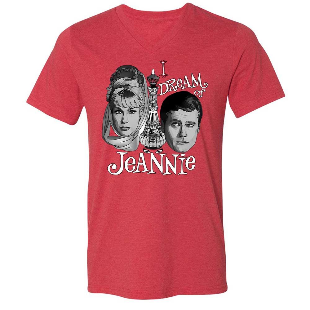 Unisex V-Neck T-Shirt - MGXZH87T - Heather Red - 6