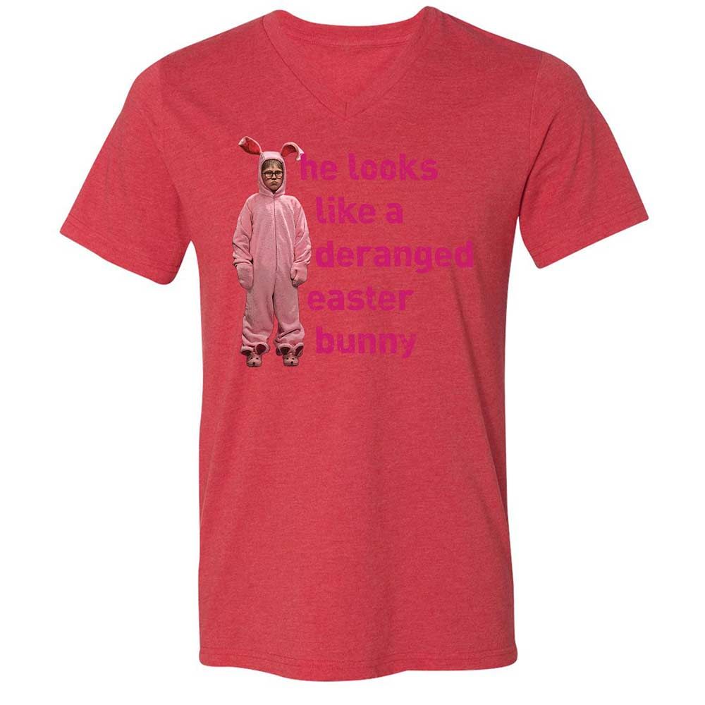 He Looks Like a Deranged Easter Bunny - Heather Red - 6