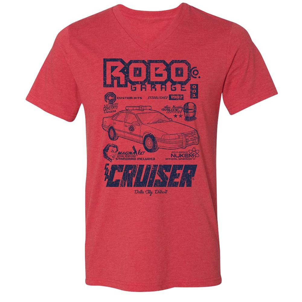 Unisex V-Neck T-Shirt - FU7SPXAV - Heather Red - 6