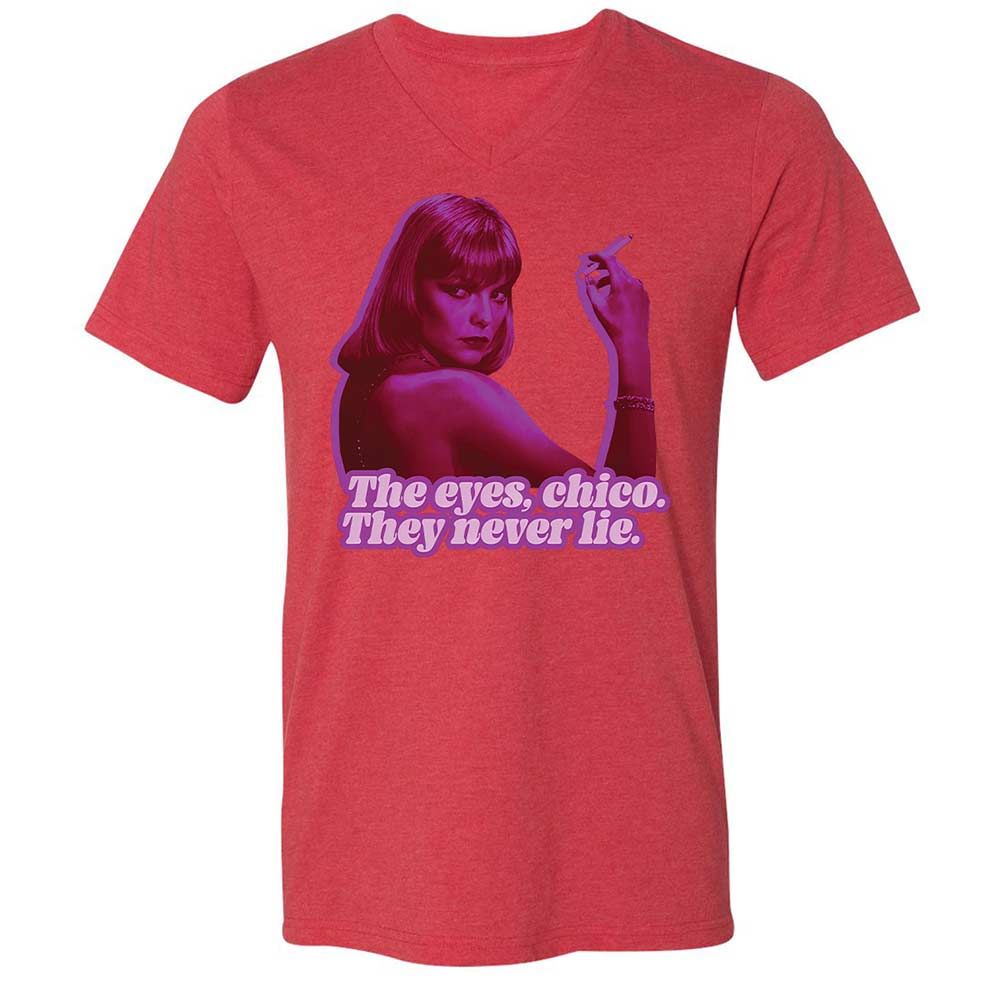 Unisex V-Neck T-Shirt - J5LRWTQW - Heather Red - 6