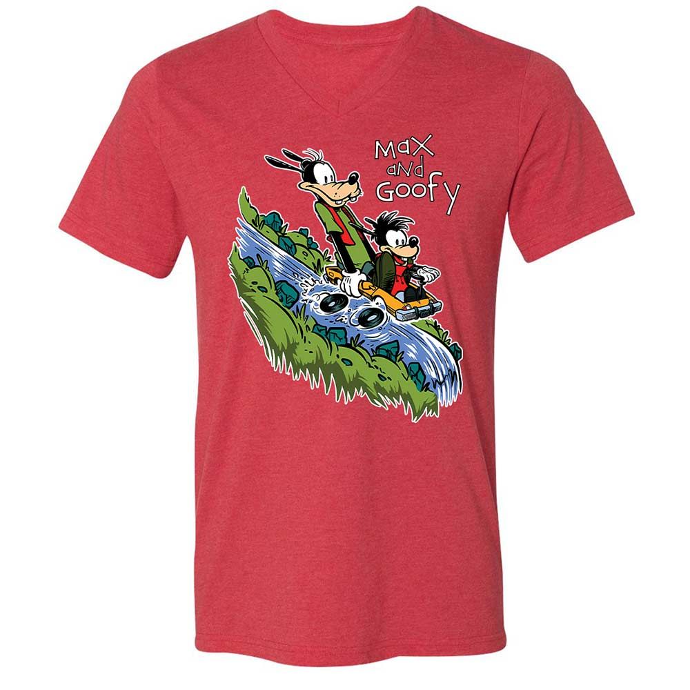 Unisex V-Neck T-Shirt - 6G9PMVRY - Heather Red - 6