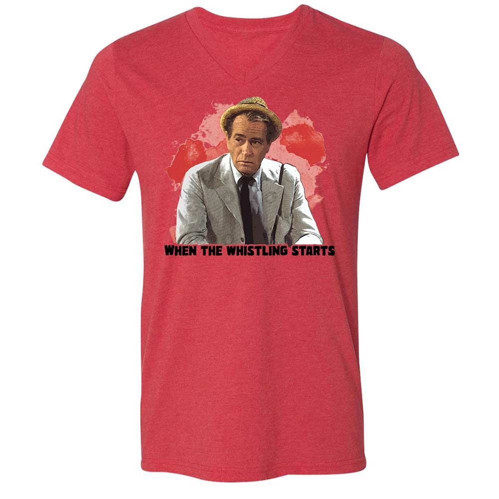 Unisex V-Neck T-Shirt - SKZ93UKW - Heather Red - 6